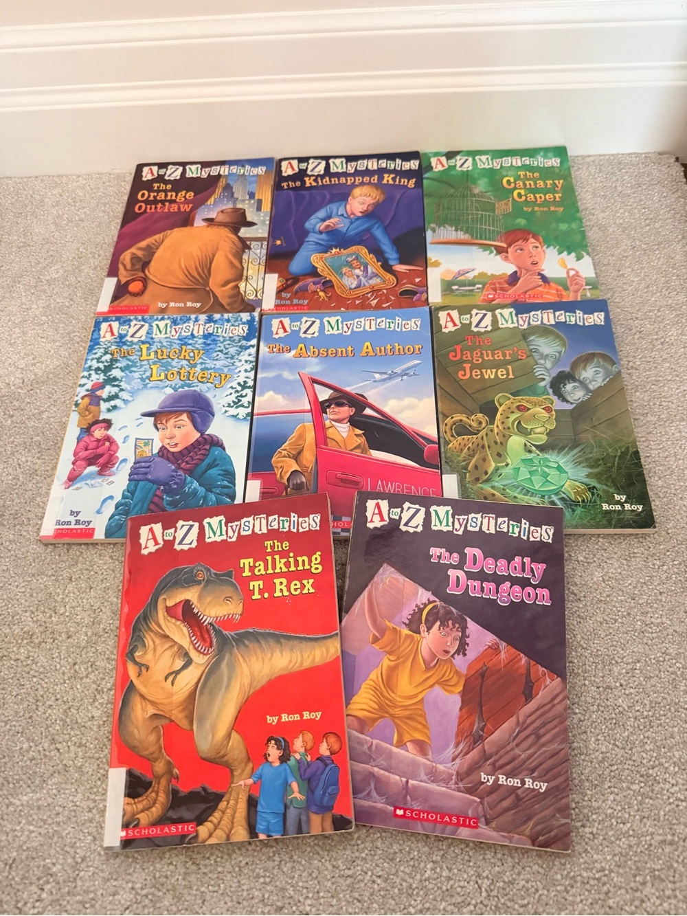 Scholastic A-Z Mysteries Kids Book Bundle - Assorted Color Covers